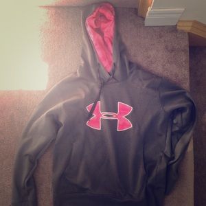 Pink and grey under armour sweater